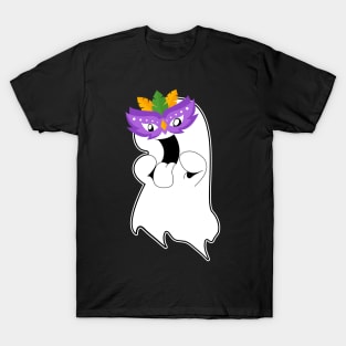 Mardi Gras Halloween Ghost T-Shirt